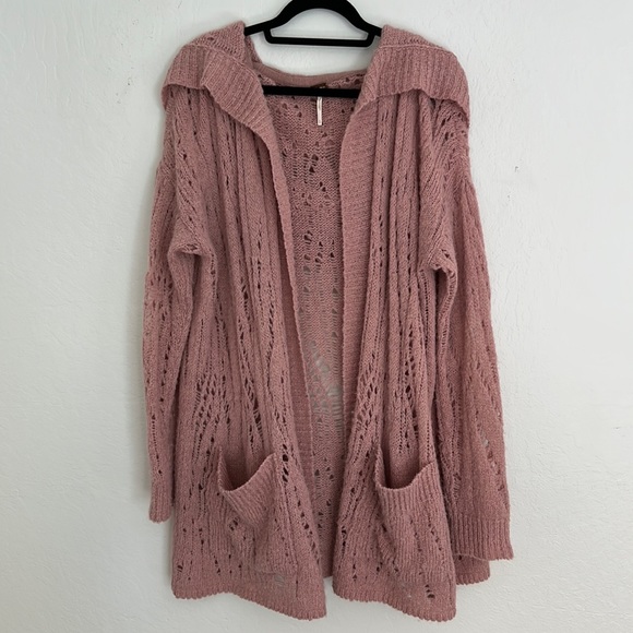 Free People small pink duster sweater - Picture 4 of 8